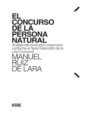 cover image of El concurso de la persona natural
